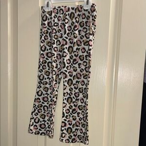 Chic Leopard Print Flared Trousers